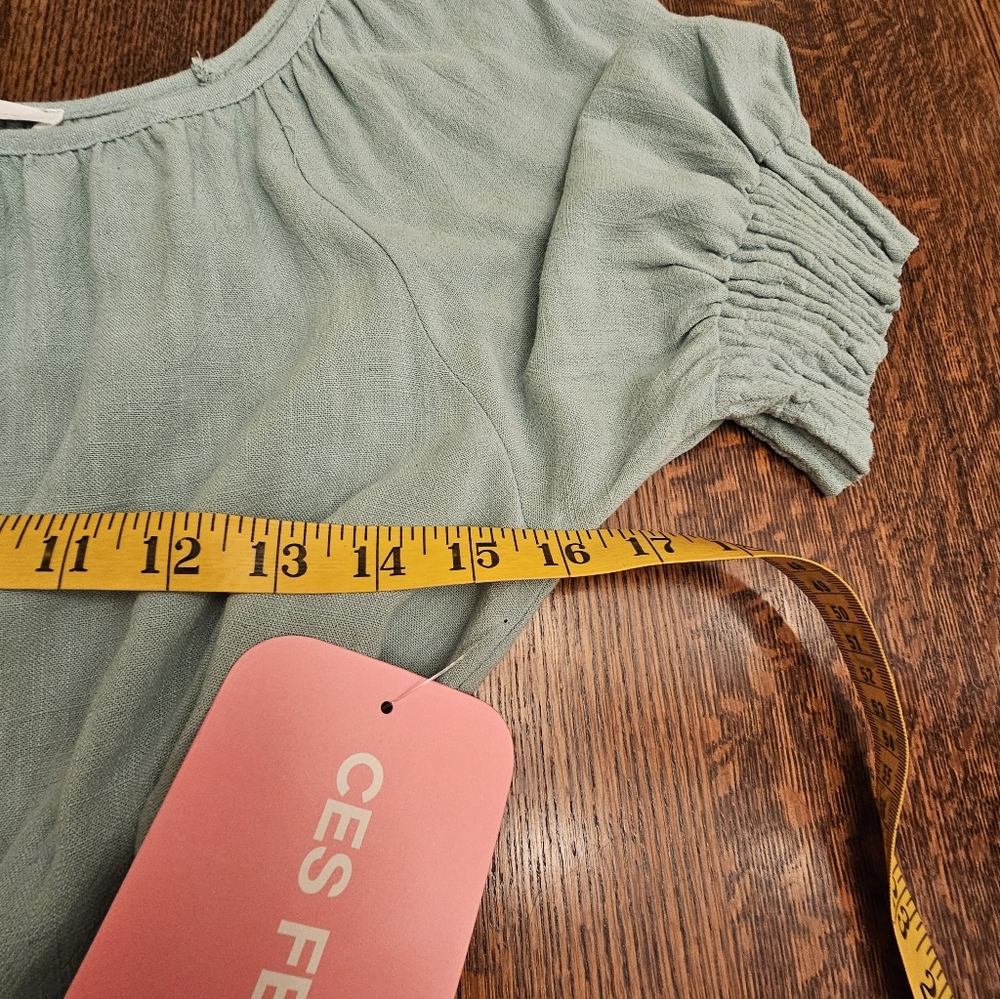 Ces Femme Mint Green Tiered Mini Dress - Picture 12 of 13